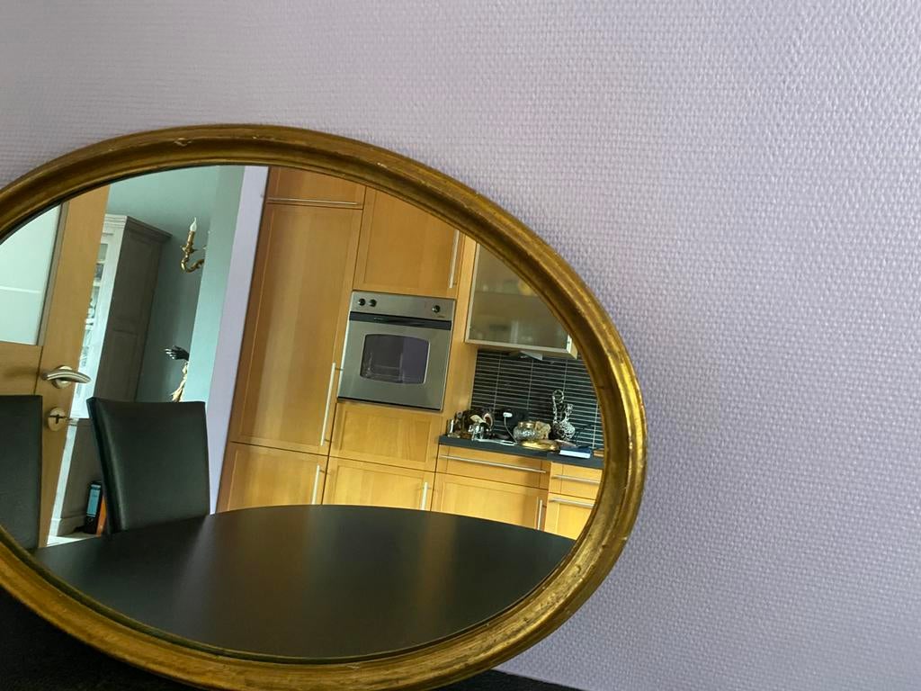 Grand miroir en bois doré 81 x56, Enlèvement, Utilisé