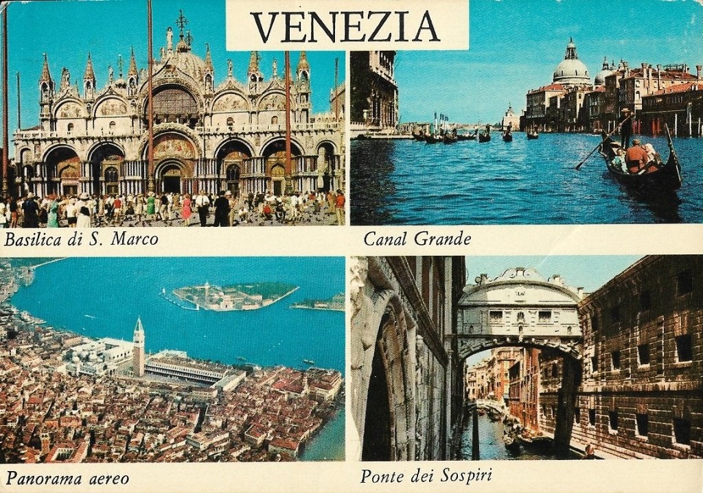 1968 - ITALIE - Venise : Grand Canal, Ponte dei Sospiri, Collections, Cartes postales | Étranger, Envoi, 1960 à 1980, Affranchie