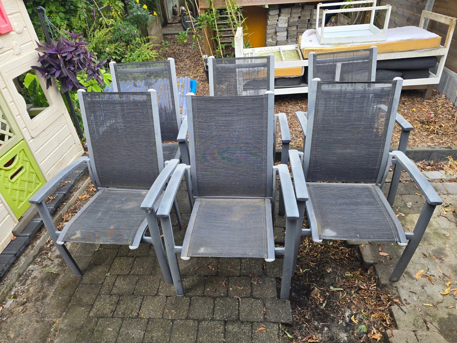 6 tuinstoelen, Tuin en Terras, Ophalen