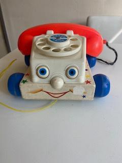 Vintage telefoon fisher price, Ophalen of Verzenden, Gebruikt, Duw- of Trekspeelgoed