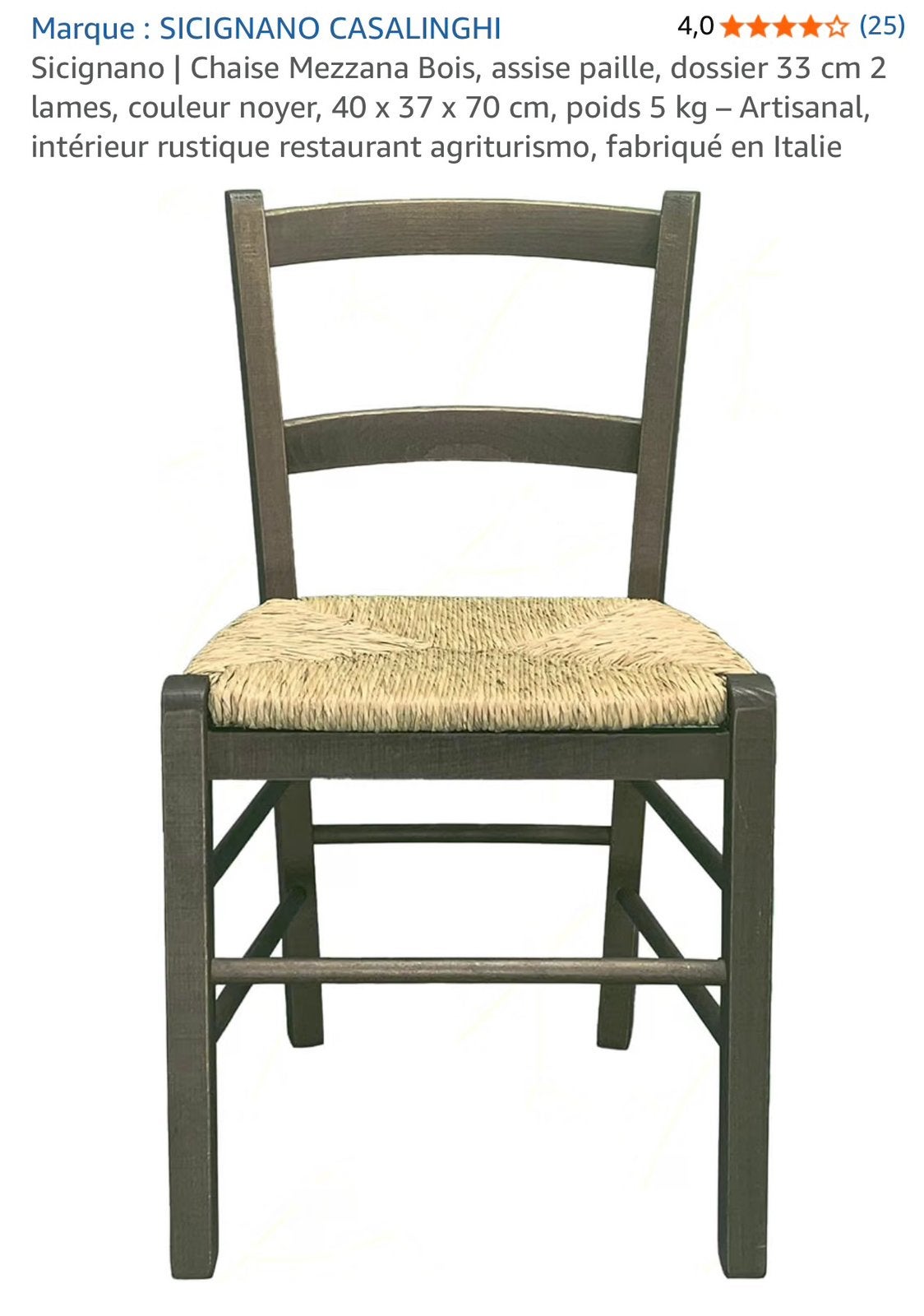 Chaises basses (mezzanines) en bois avec assise en paille, Neuf, Brun, Enlèvement, Cinq, Six Chaises ou plus