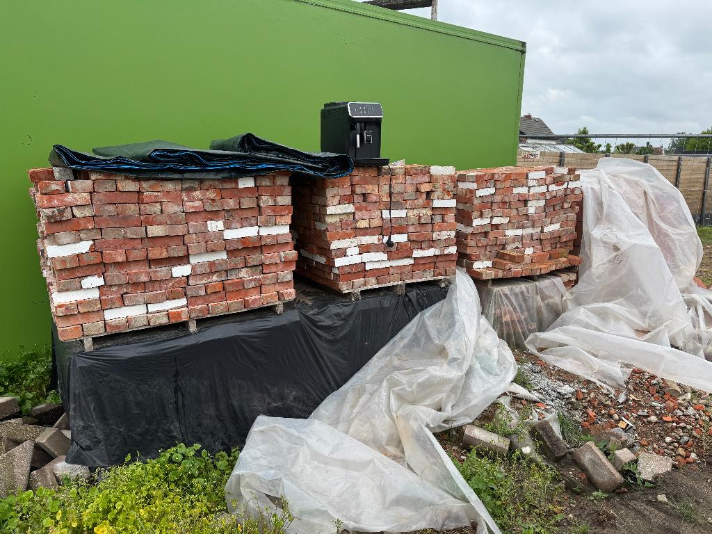 gevelsteen recup, Doe-het-zelf en Bouw, Metselstenen, Gebruikt, Bakstenen, Ophalen