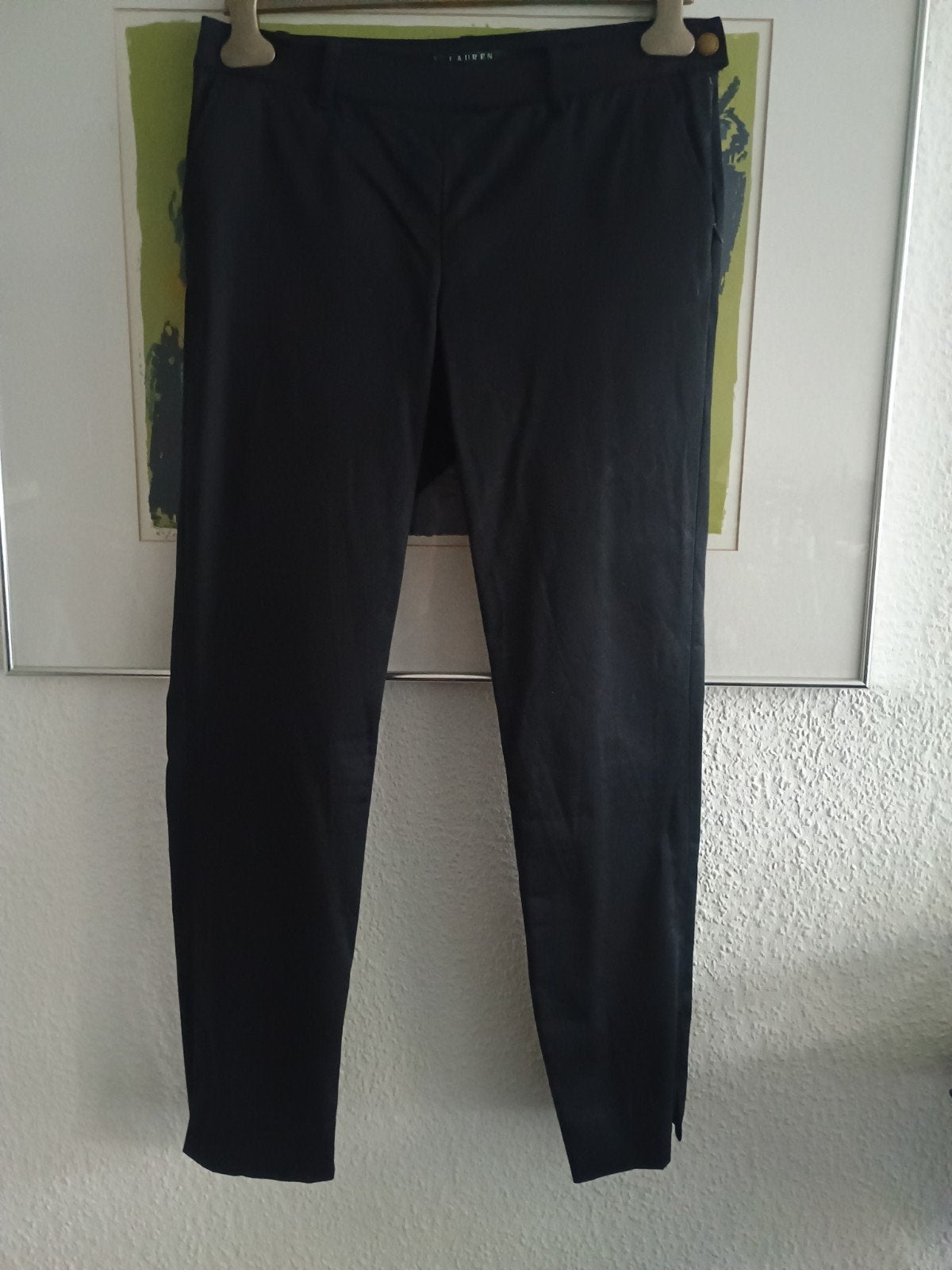 Lauren Ralph Lauren Pantalon zwart katoen satijn 4, Zwart, Lauren Ralph Lauren, Ophalen of Verzenden, Zo goed als nieuw