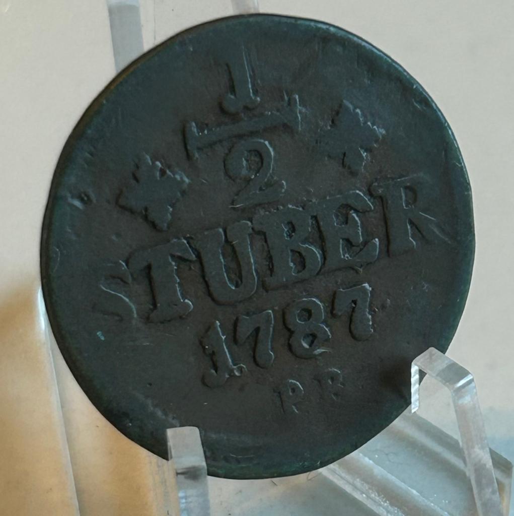 1/2 stuber 1787 duitse staten gulik berg - charles theodor, Postzegels en Munten, Munten | Europa | Niet-Euromunten, Ophalen of Verzenden