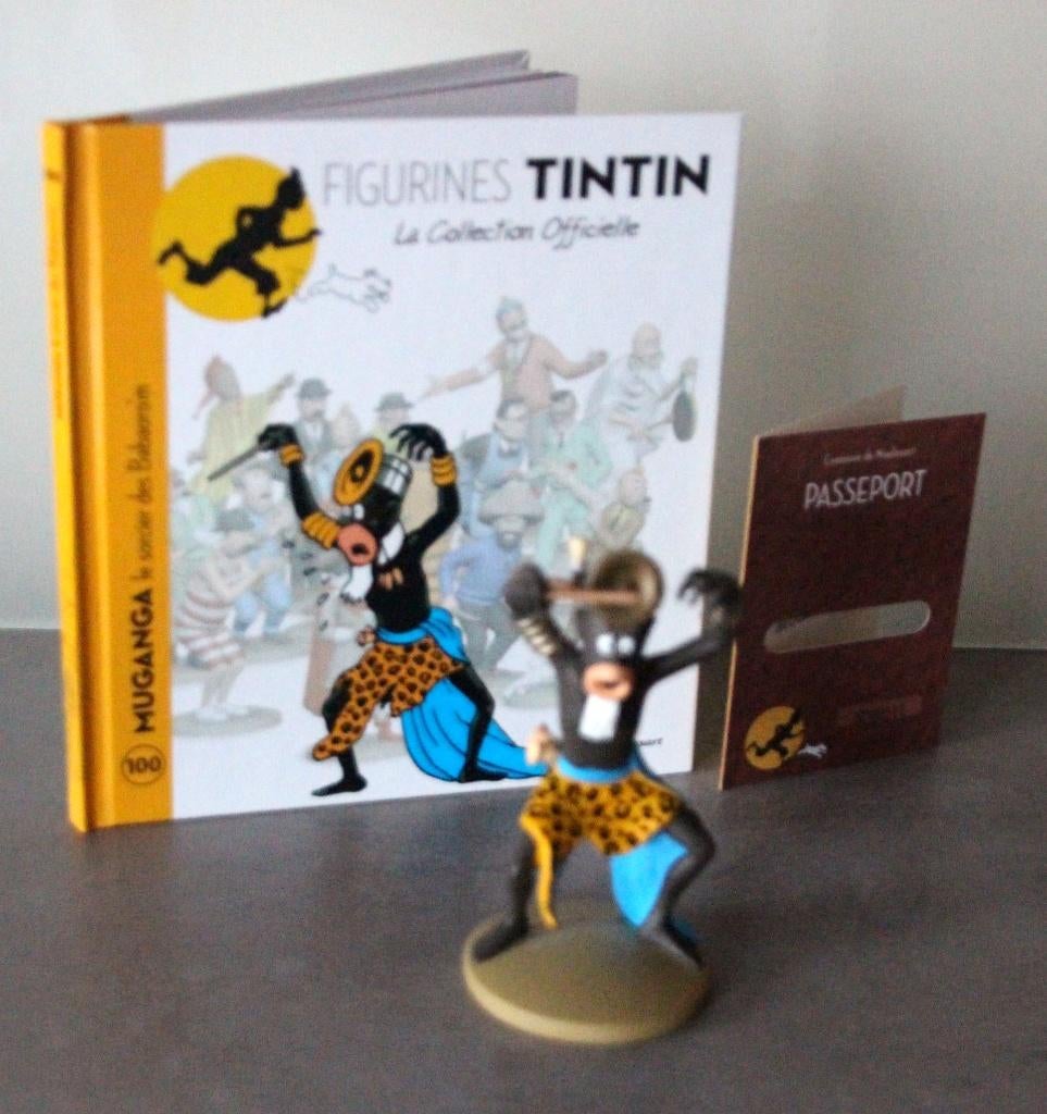 Moulinsart figurine n 100 Muganga Tintin Hergé Kuifje, Collections, Personnages de BD, Envoi, Tintin, Comme neuf