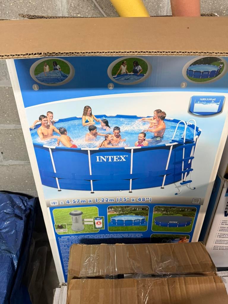 Intex zwembad + zandfilter + alle benodigdheden, Gebruikt, Rond, Opzetzwembad, Ophalen