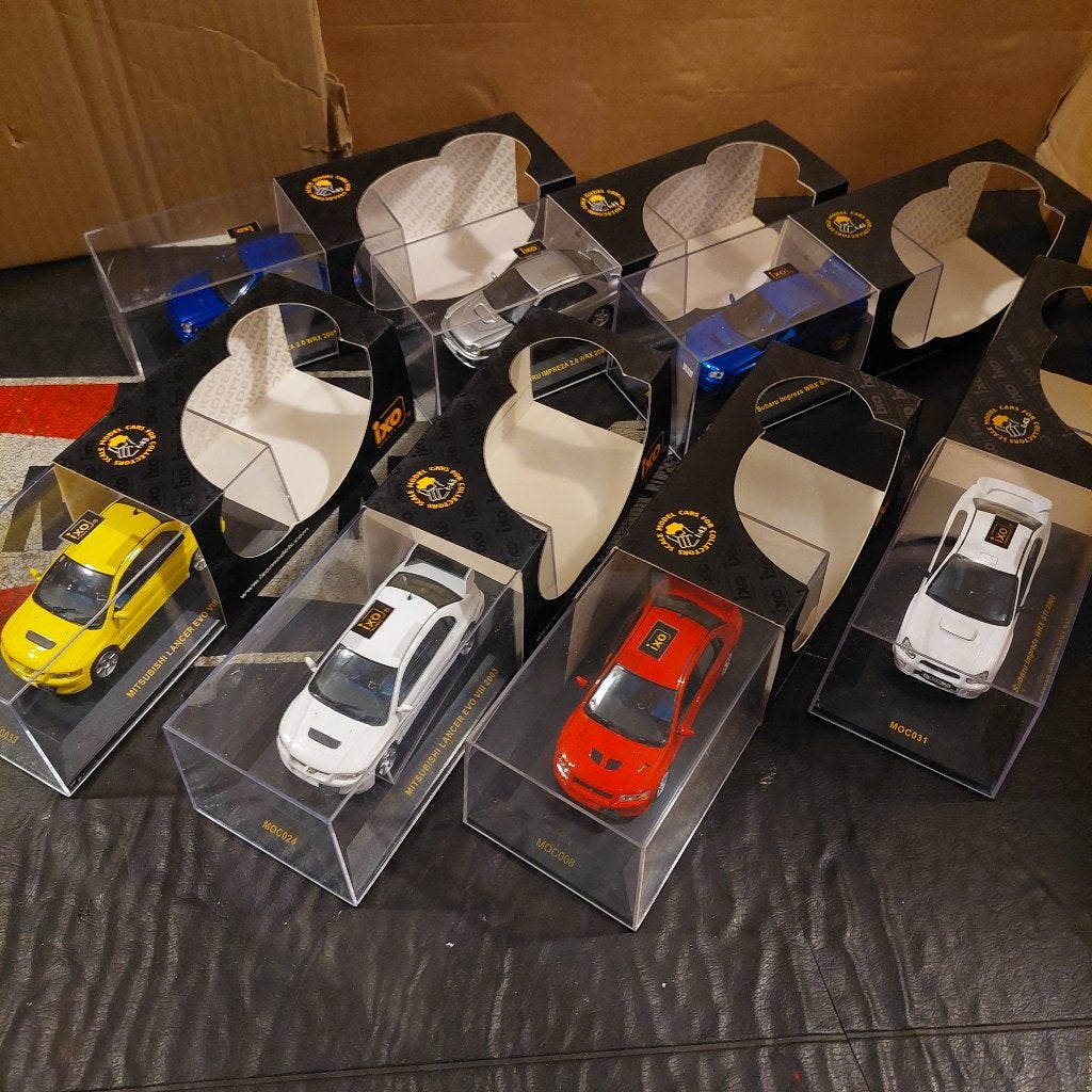 LOT 1/43 IXO (7 PIÈCES) SUBARU, MITSUBISHI, Envoi, Comme neuf, Voiture, Autres marques