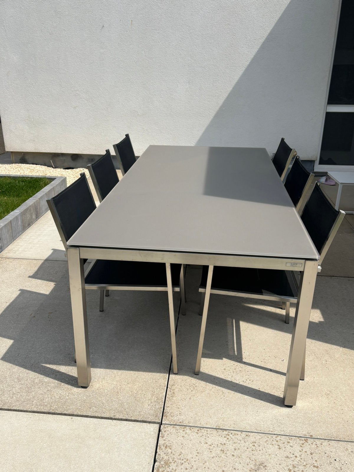 Tuintafel set Luxor, Ophalen, Zo goed als nieuw, Tuinset