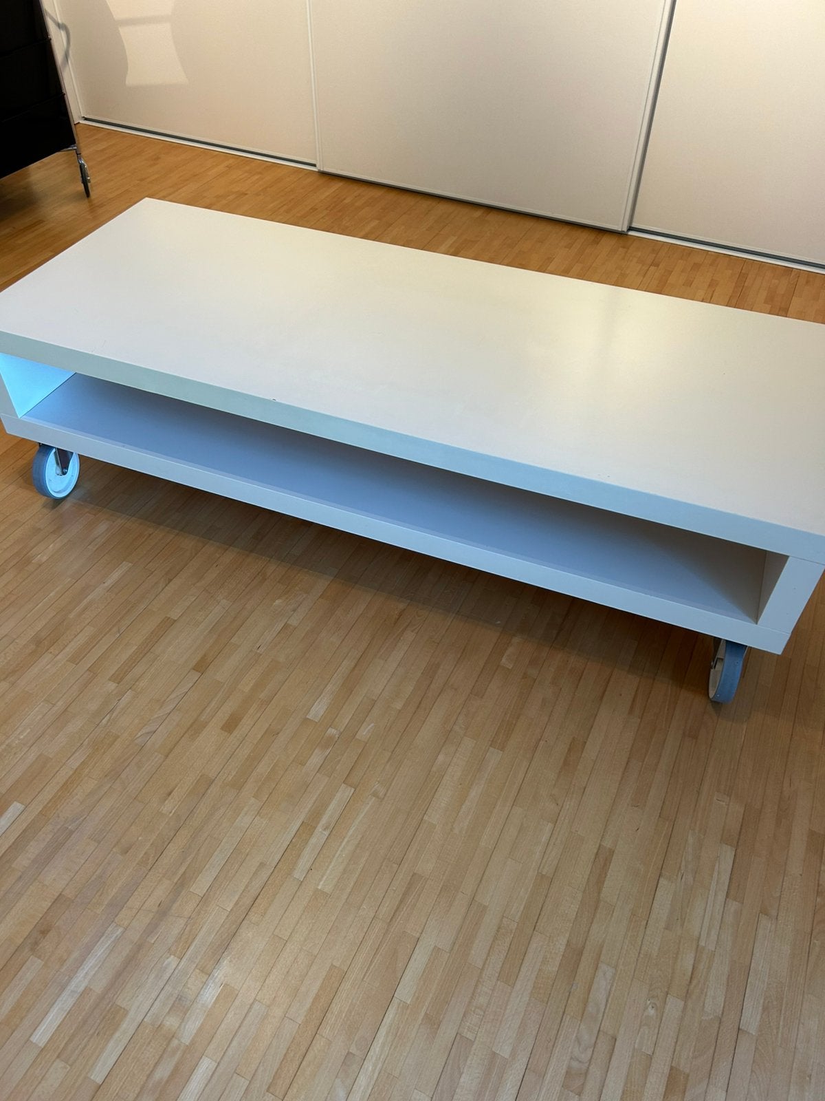 (Tv)open kast op wielen, Enlèvement, Utilisé, Blanc