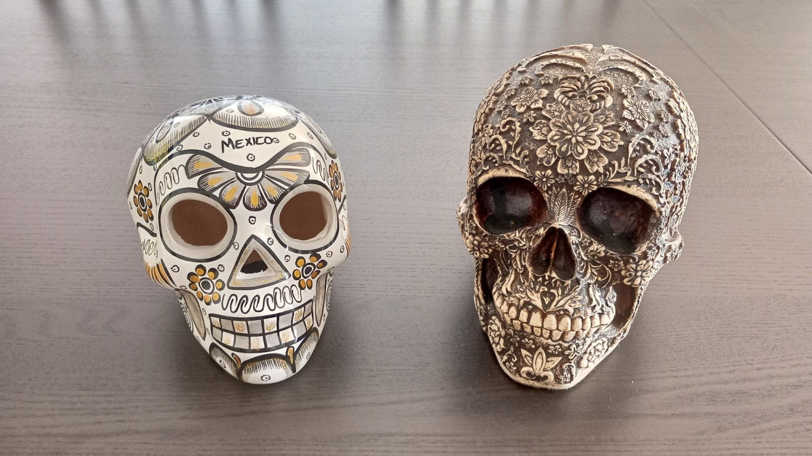 Decoratieve schedels uit mexico., Overige stijlen, Ophalen, Zo goed als nieuw, Decoratieobject
