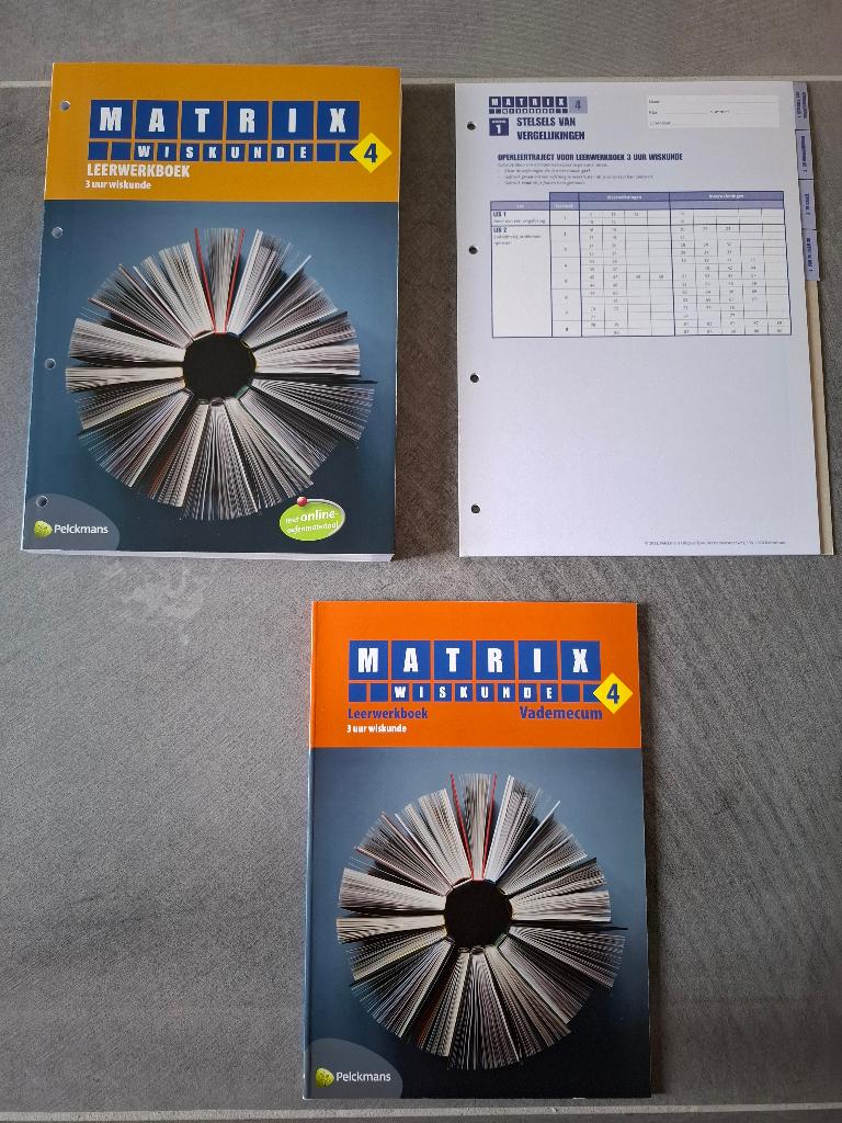 Boeken wiskunde 'Matrix' voor 4 secundair, Boeken, Ophalen, Nieuw