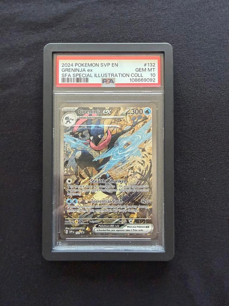 Greninja ex | SV Promos | 132 | PSA 10, Hobby en Vrije tijd, Verzamelkaartspellen | Pokémon, Ophalen of Verzenden, Zo goed als nieuw
