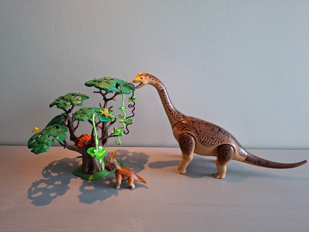 Playmobil Dino's - Brachiosaurus met jong - 5231, Gebruikt, Complete set, Overige typen, Ophalen of Verzenden