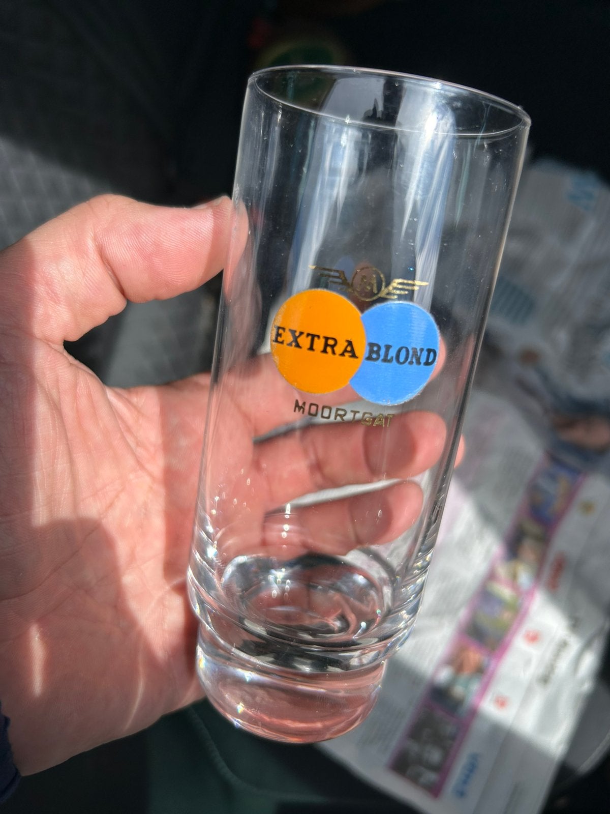 Extra Blond Moortgat glas, Ophalen, Zo goed als nieuw, Duvel