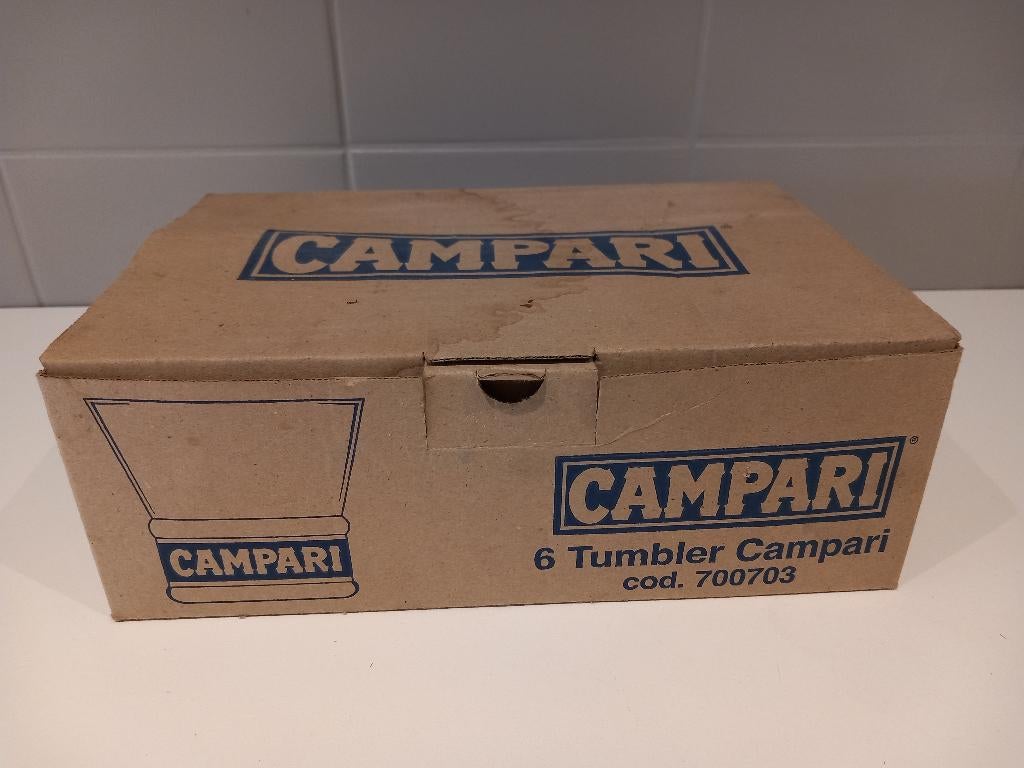 Glazen Campari 6 stuks 5 euro, Verzamelen, Ophalen, Zo goed als nieuw, Overige typen