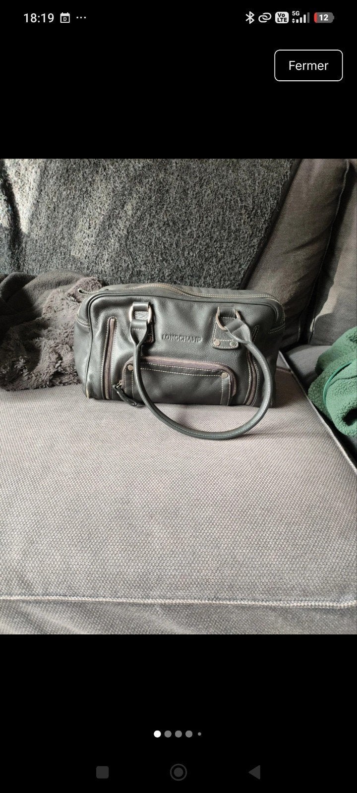 Sac à main Longchamp noir, Enlèvement ou Envoi, Utilisé, Noir, Sac à main