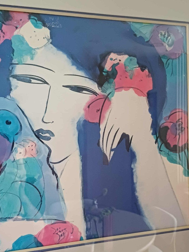 Grote Walasse Ting Chinees-Amerikaanse kunstschilder, Antiquités & Art, Enlèvement, Sous verre, Impression
