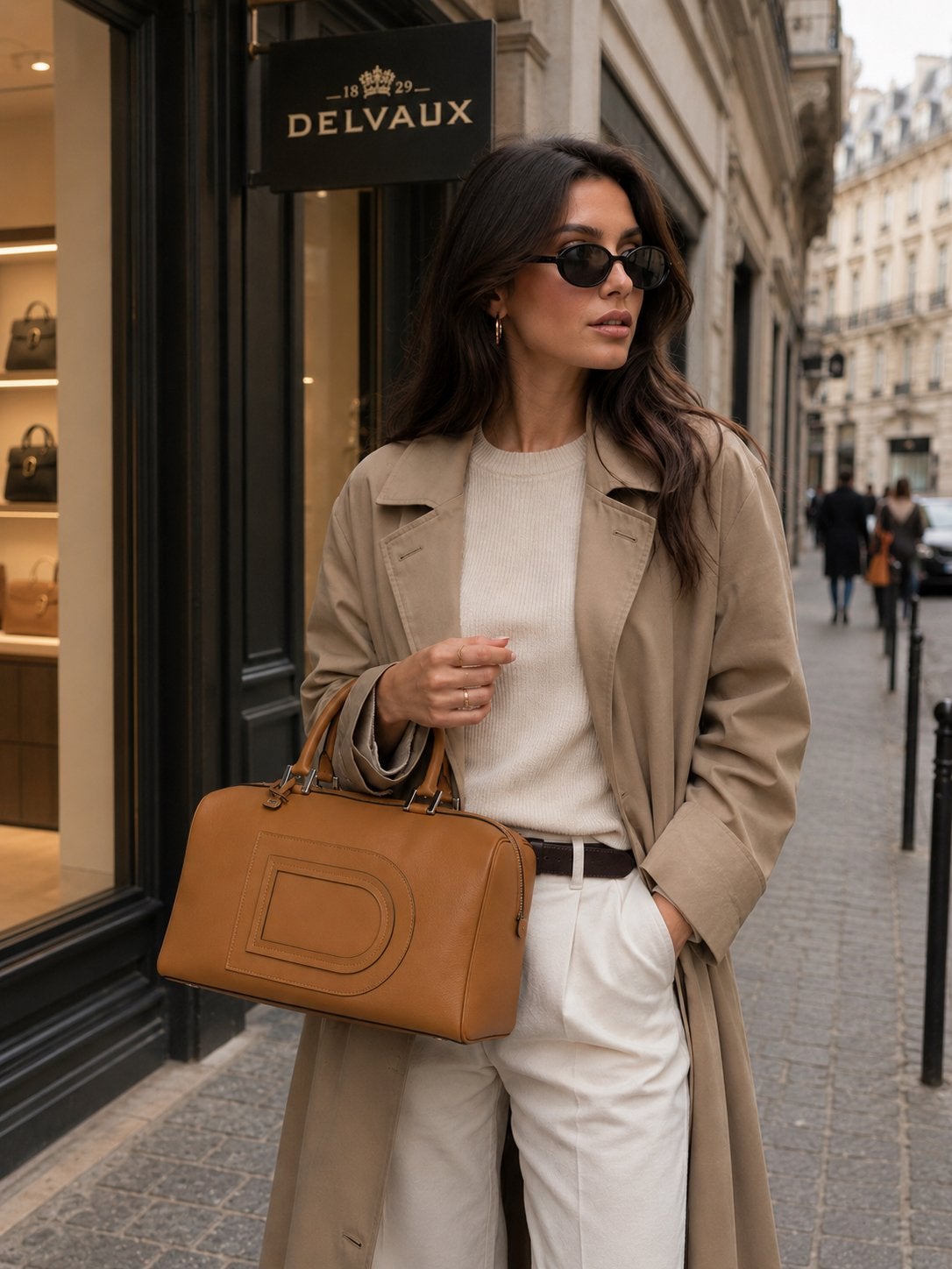 DELVAUX LOUISE BOSTON ALLURE vegetal, Handtassen en Accessoires, Tassen | Damestassen, Nieuw, Handtas, Bruin, Ophalen
