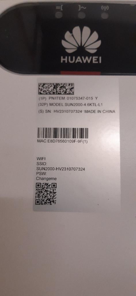 Huawei omvormer, Ophalen, Zo goed als nieuw