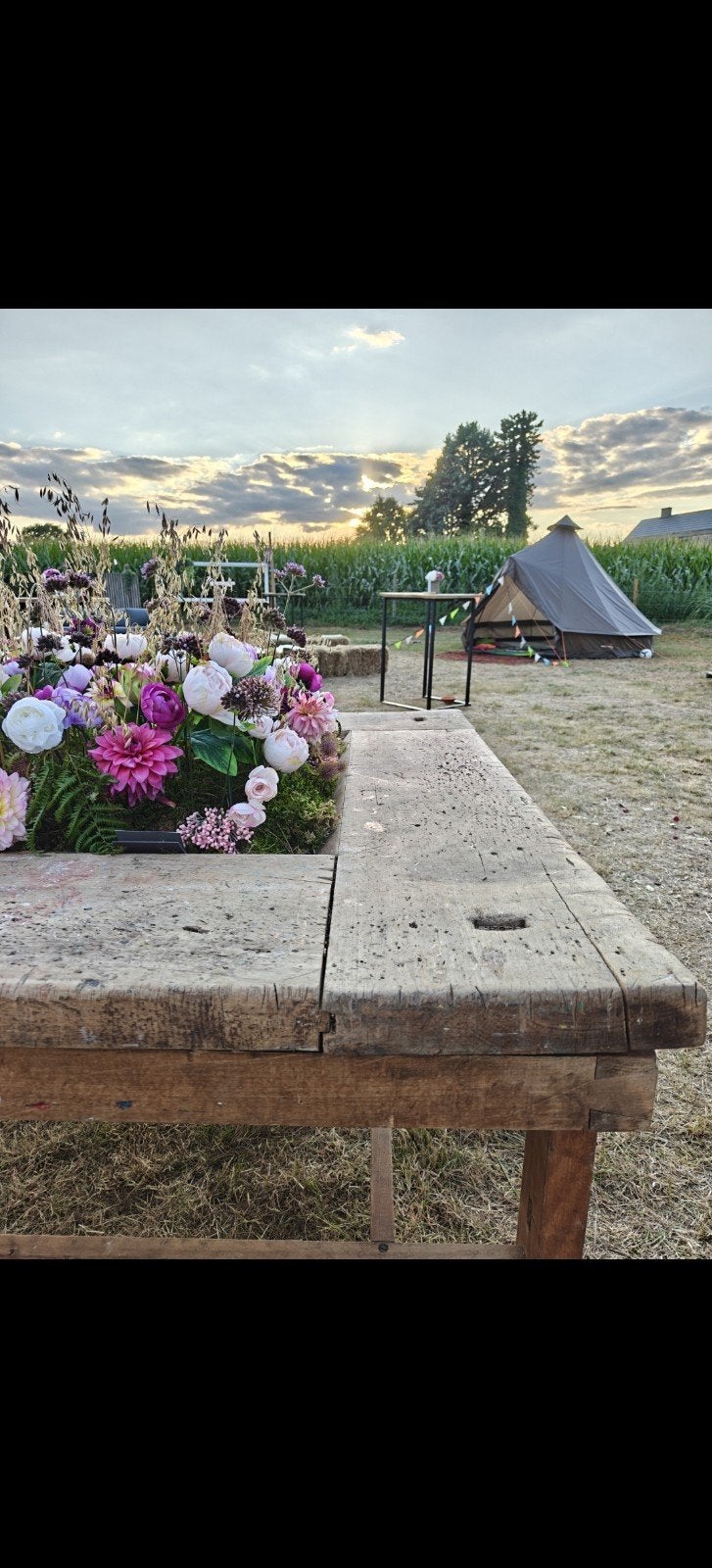 Werkbank , werktafel , tafel , salon tafel, Tuin en Terras, Tuintafels, Ophalen