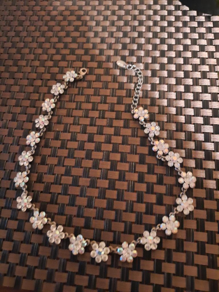 Mooie ketting met strassjes, Handtassen en Accessoires, Kettingen, Overige materialen, Ophalen of Verzenden, Zo goed als nieuw