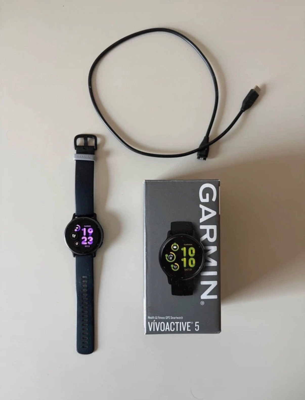 Garmin Vivoactive 5 noir, Étanche, Enlèvement ou Envoi, Utilisé, Noir