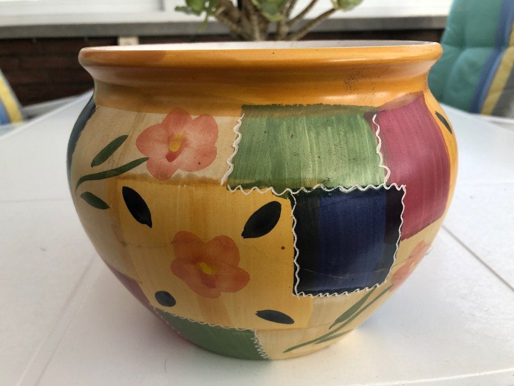 Bloempot, Tuin en Terras, Ophalen, Zo goed als nieuw, Terracotta