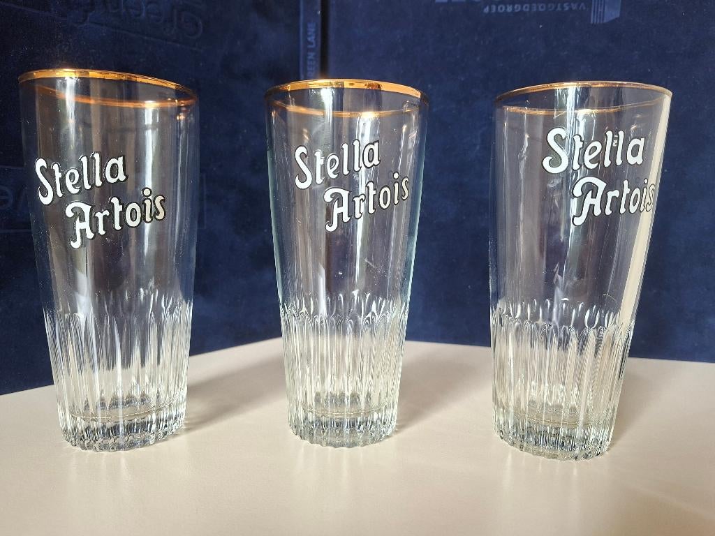 Verres anciens « Stella Artois », Enlèvement ou Envoi, Utilisé, Verre à bière
