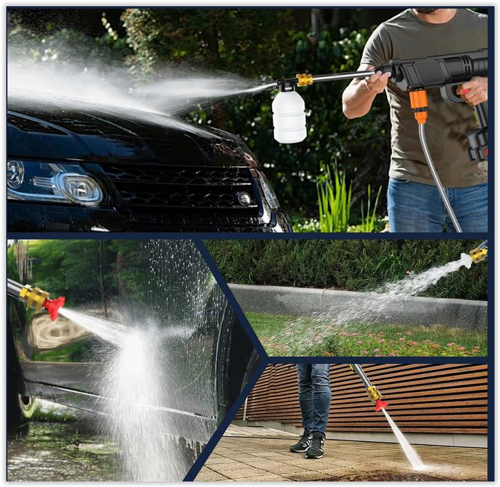 Pistolet à eau haute pression sans fil, pistolet à, Tuin en Terras, Hogedrukreinigers, Nieuw, Accu, Met regelbare waterdruk, Met autostop en -start