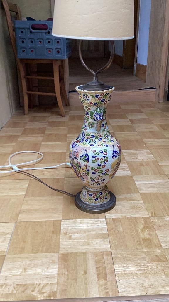 Lampe ancienne vase japonais pariode satsama, Maison & Meubles, Enlèvement ou Envoi, Comme neuf, Satasma