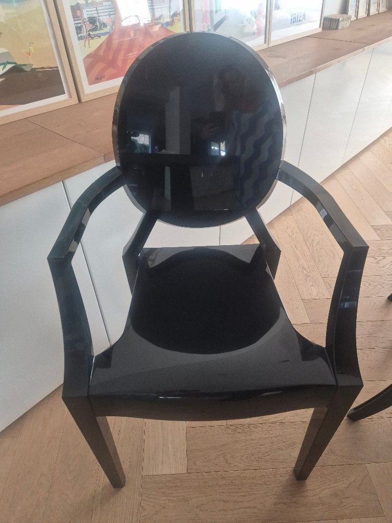 Kartell Louis Ghost stoelen zwart, Huis en Inrichting, Stoelen, Ophalen, Gebruikt, Zwart