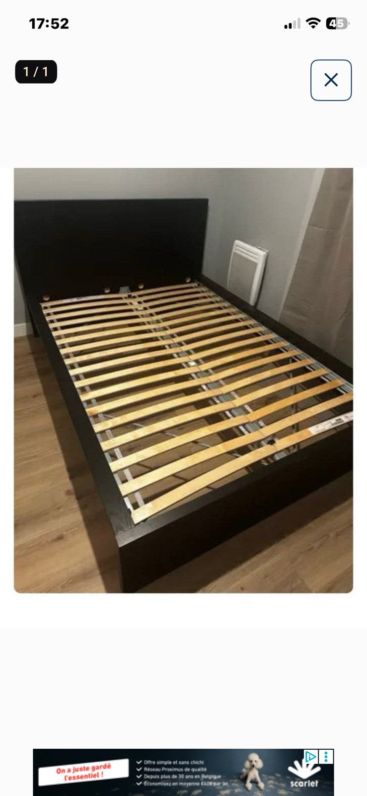 Malm IKEA zwart bed, Ophalen, Zo goed als nieuw, Zwart, 200 cm