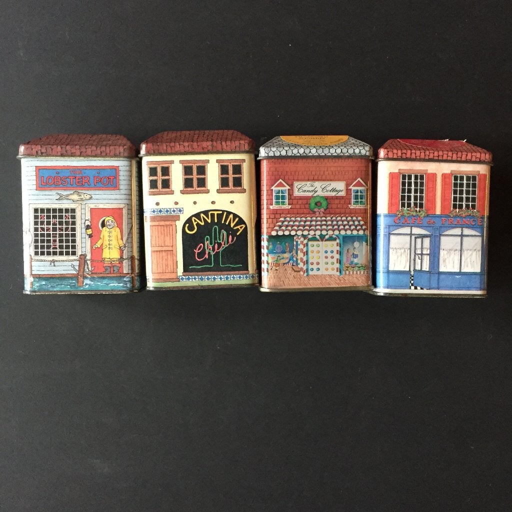4 Blikken huisjes, Ophalen of Verzenden, Zo goed als nieuw, Overige, Overige merken