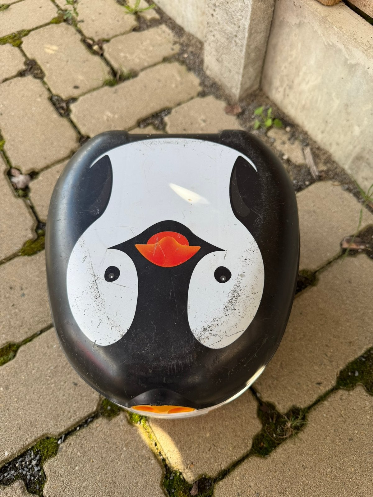 Meeneembaar potje pinguïn, Ophalen, Gebruikt