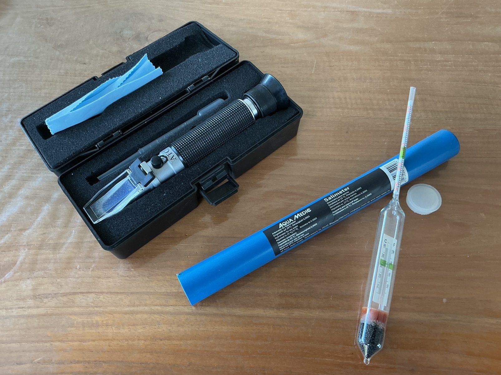 H2 ocean refractometer en salimeter zo goed als nieuw, Overige typen, Ophalen of Verzenden, Zo goed als nieuw, Inclusief toebehoren