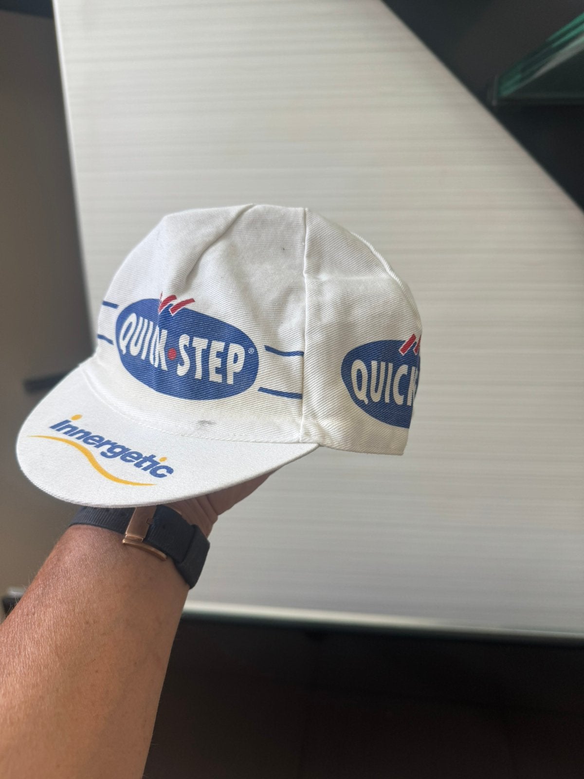 Vintage Quick-Step - Innergetic Wielerpet / Koerspet (Meting, Sport en Fitness, Ophalen of Verzenden, Gebruikt, Kleding