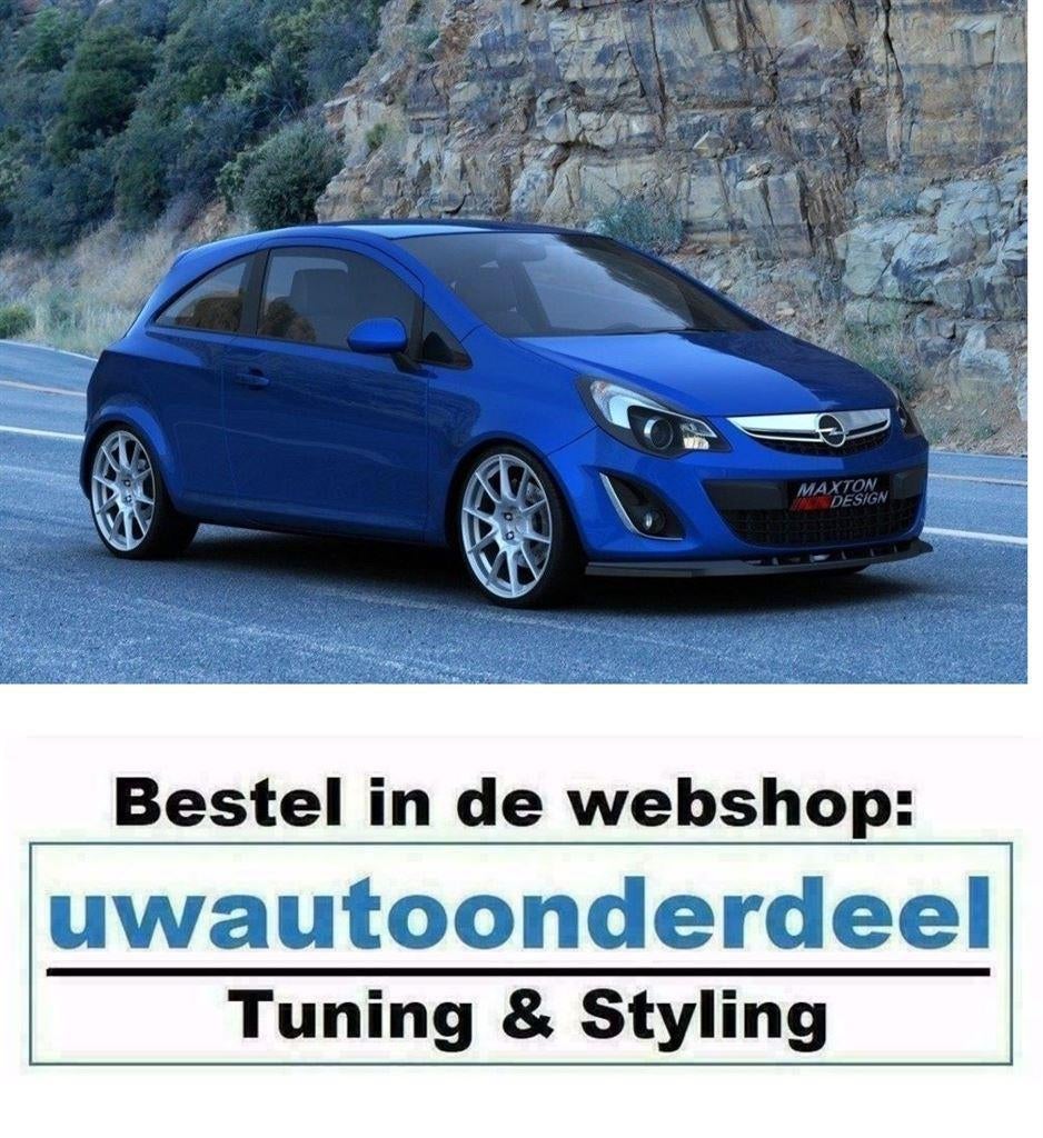 Maxton Design Spoiler Lip Splitter Voor Opel Corsa D, Auto diversen, Tuning en Styling, Verzenden