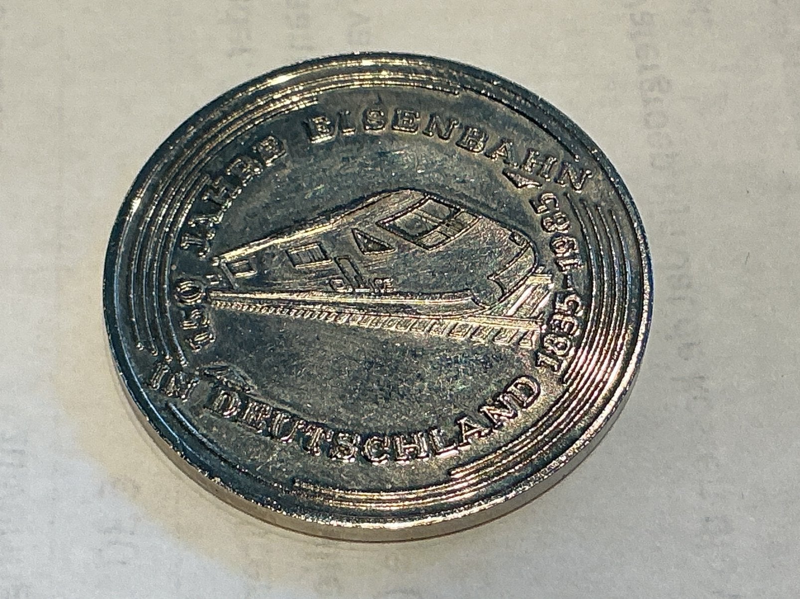 Médaille de l'Allemagne pour les 150 ans du chemin de fer, Enlèvement ou Envoi, Allemagne