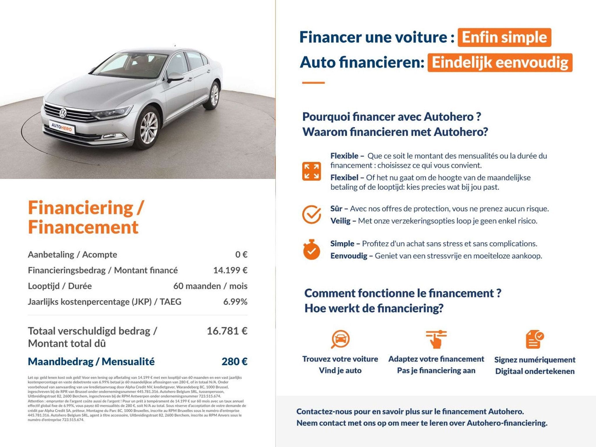 Volkswagen Passat 1.6 TDI Carat BlueMotion Tech, Autos, Argent ou Gris, Achat, 4 portes, Alcantara