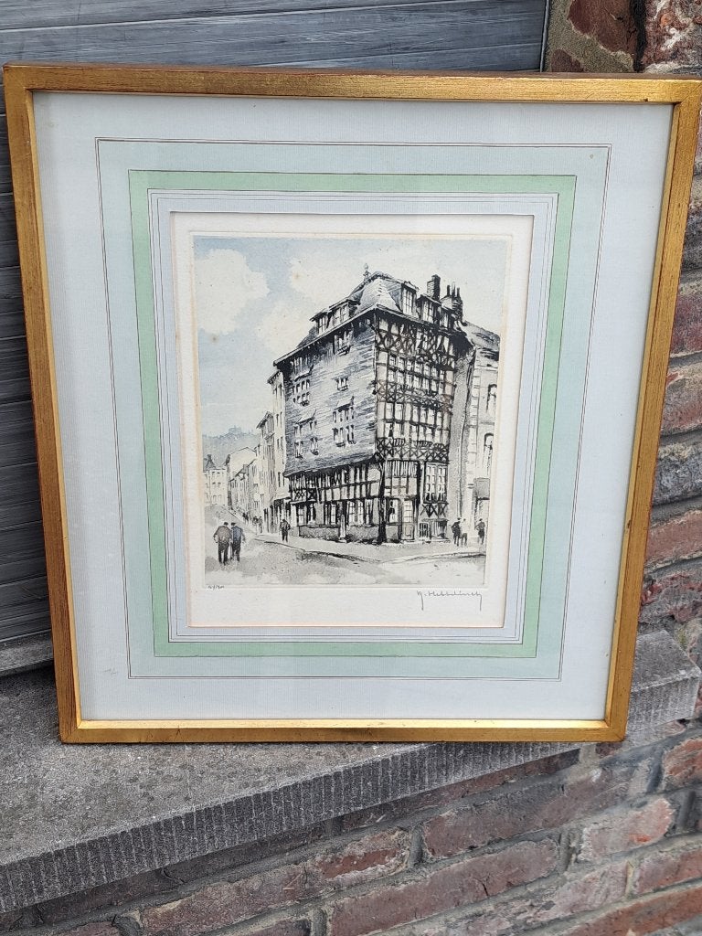 gravure signe roger hebbelinck, Enlèvement ou Envoi, Gravure