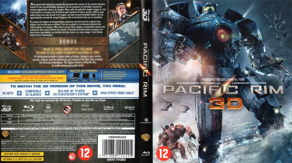 pacific rim (blu-ray 3D + blu-ray) nieuw, Ophalen of Verzenden, Zo goed als nieuw, Science Fiction en Fantasy