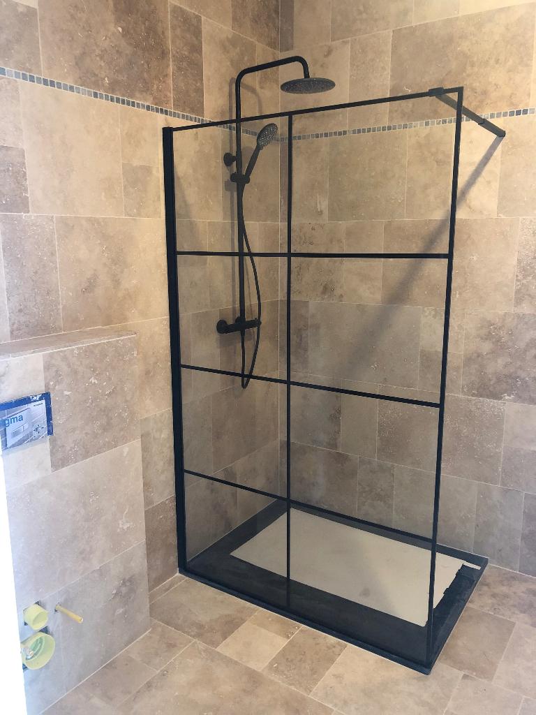 Carrelage travertin pierre naturelle grand format Tegels, Ophalen, Zo goed als nieuw