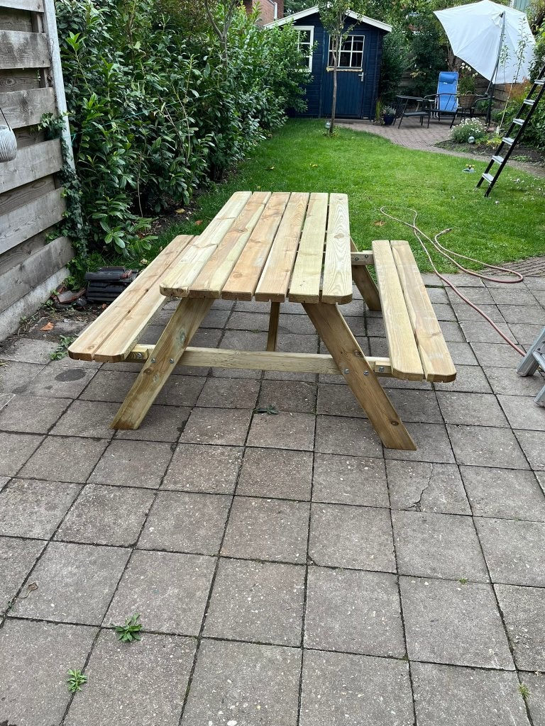 nieuwe geïmpregneerde picknicktafels, Nieuw, Ophalen of Verzenden, Inklapbaar, Rechthoekig