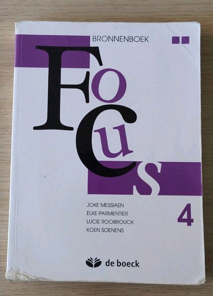 Joke Messiaen - bronnenboek Focus 4, Boeken, Ophalen, Nederlands, Joke Messiaen; Koen Soenens
