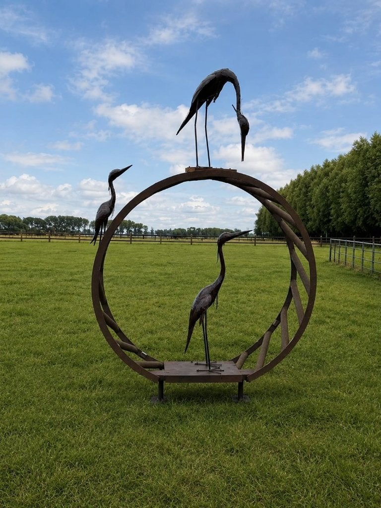 metaal sculptuur/ kunstwerk, Tuin en Terras, Ophalen, Zo goed als nieuw, Metaal, Dierenbeeld