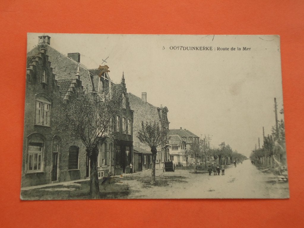 Oostduinkerke Route de la Mer, Verzamelen, Ophalen of Verzenden, 1920 tot 1940, Gelopen, West-Vlaanderen