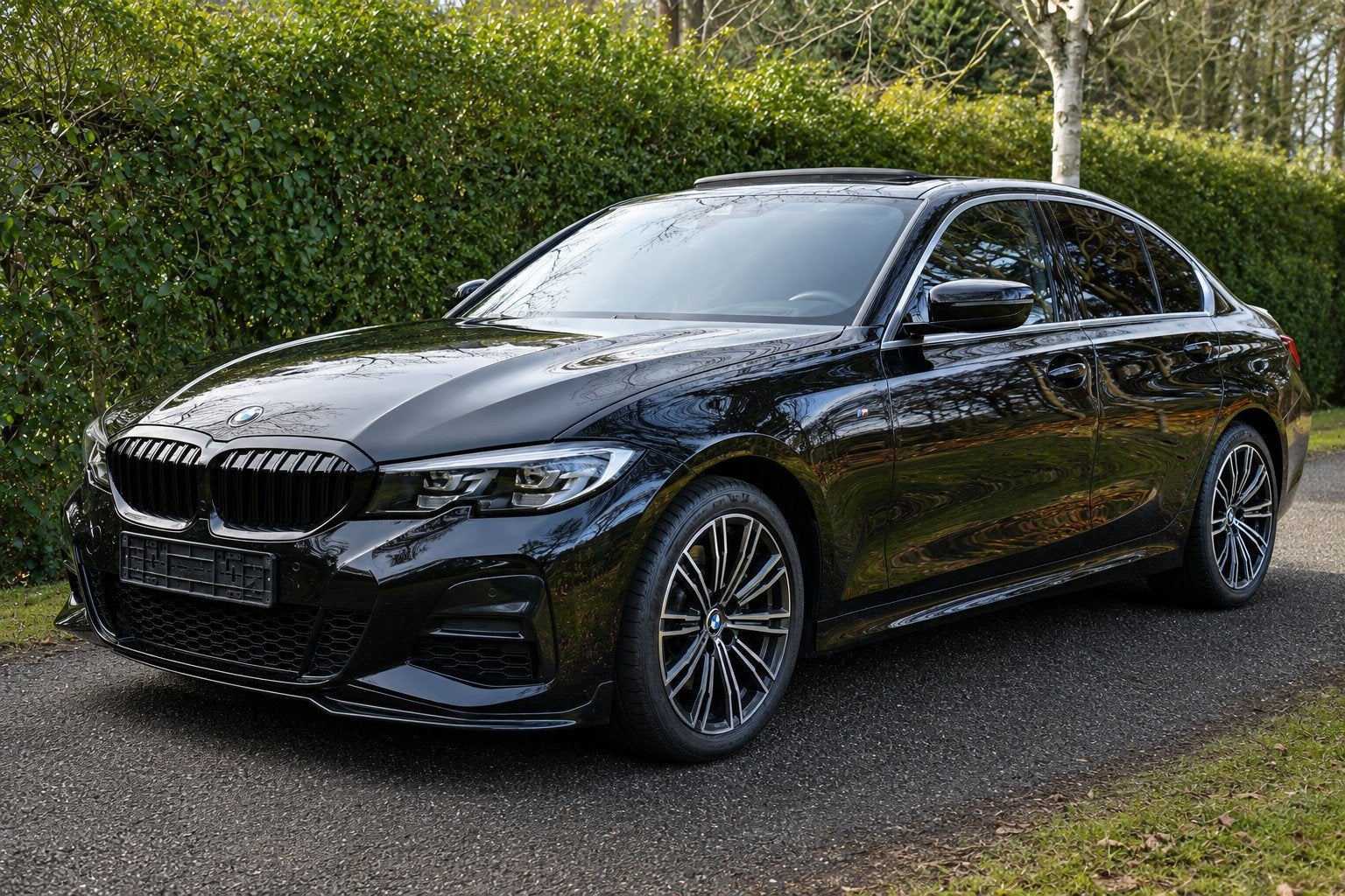 Toit ouvrant en cuir sport pour BMW 330 Xdrive M, OPTION COM, Autos, BMW, Cuir, Achat, Noir, 5 portes