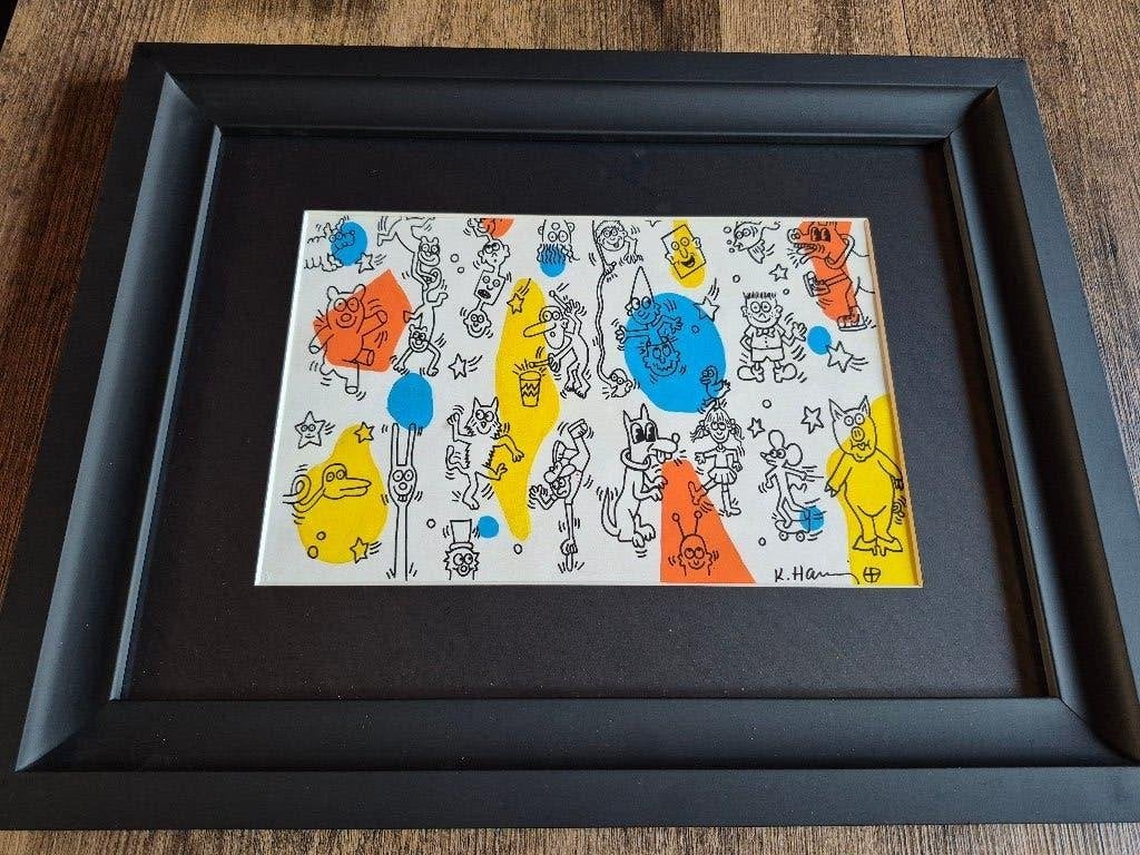 Originele Keith Haring Met Estate Certificaat Julia Gruen, Gesigneerd, Ophalen of Verzenden