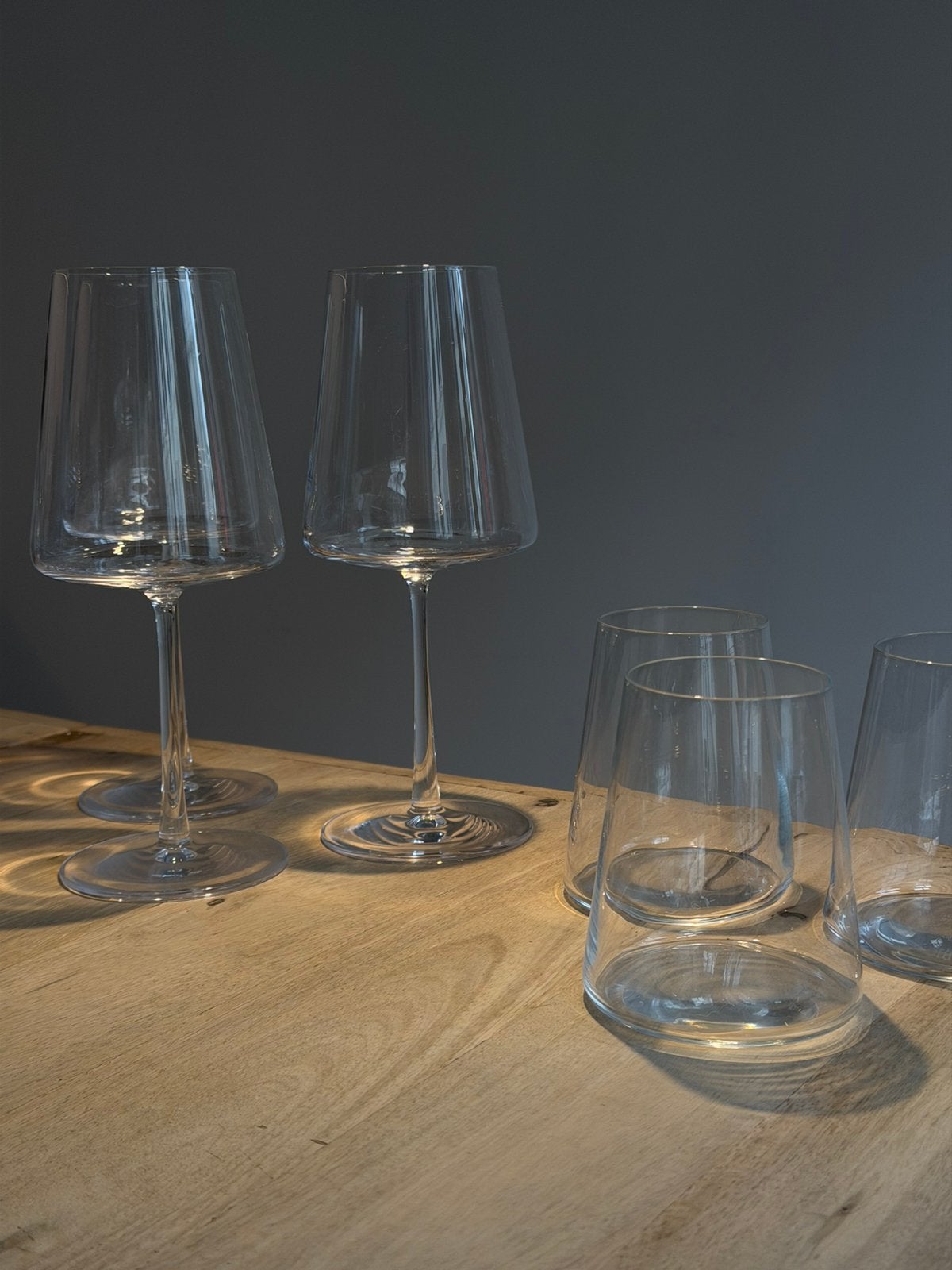 Waterglazen (3) + wijnglazen (5), Verzamelen, Ophalen, Zo goed als nieuw