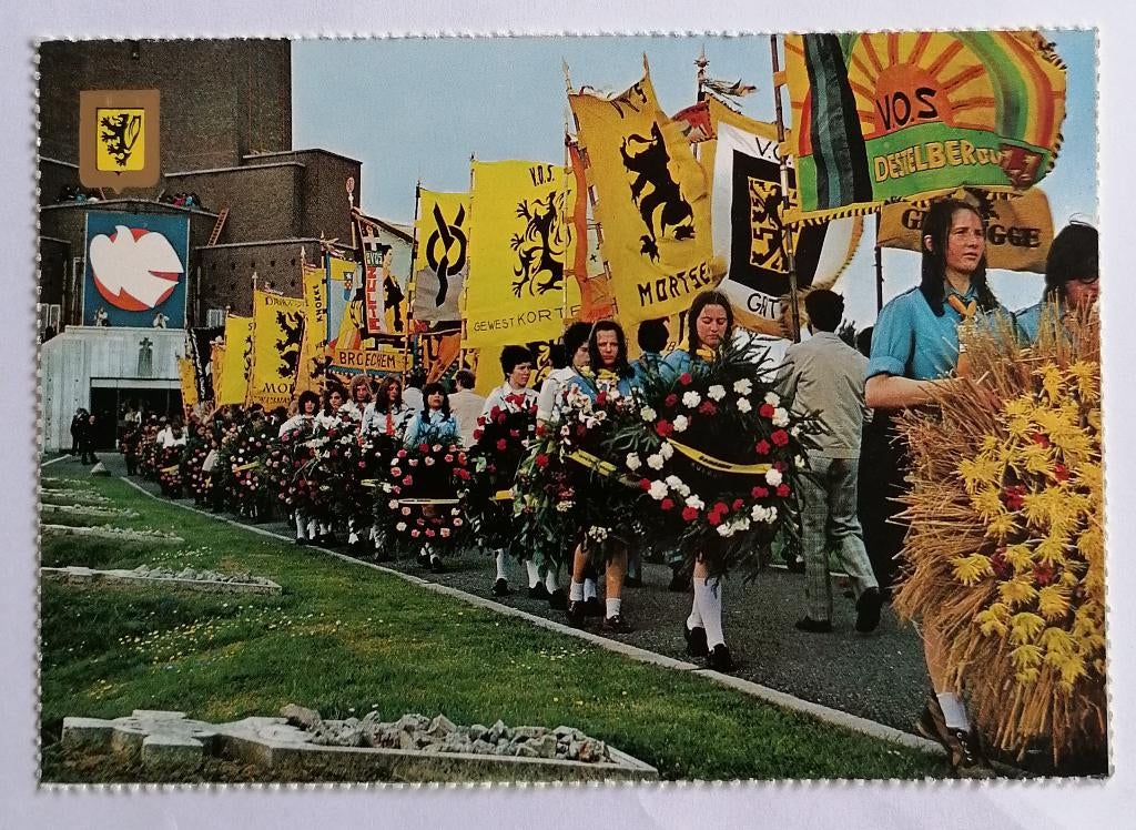 Oude postkaart IJzerbedevaart Diksmuide, Ophalen of Verzenden, 1960 tot 1980, Ongelopen, Politiek en Historie